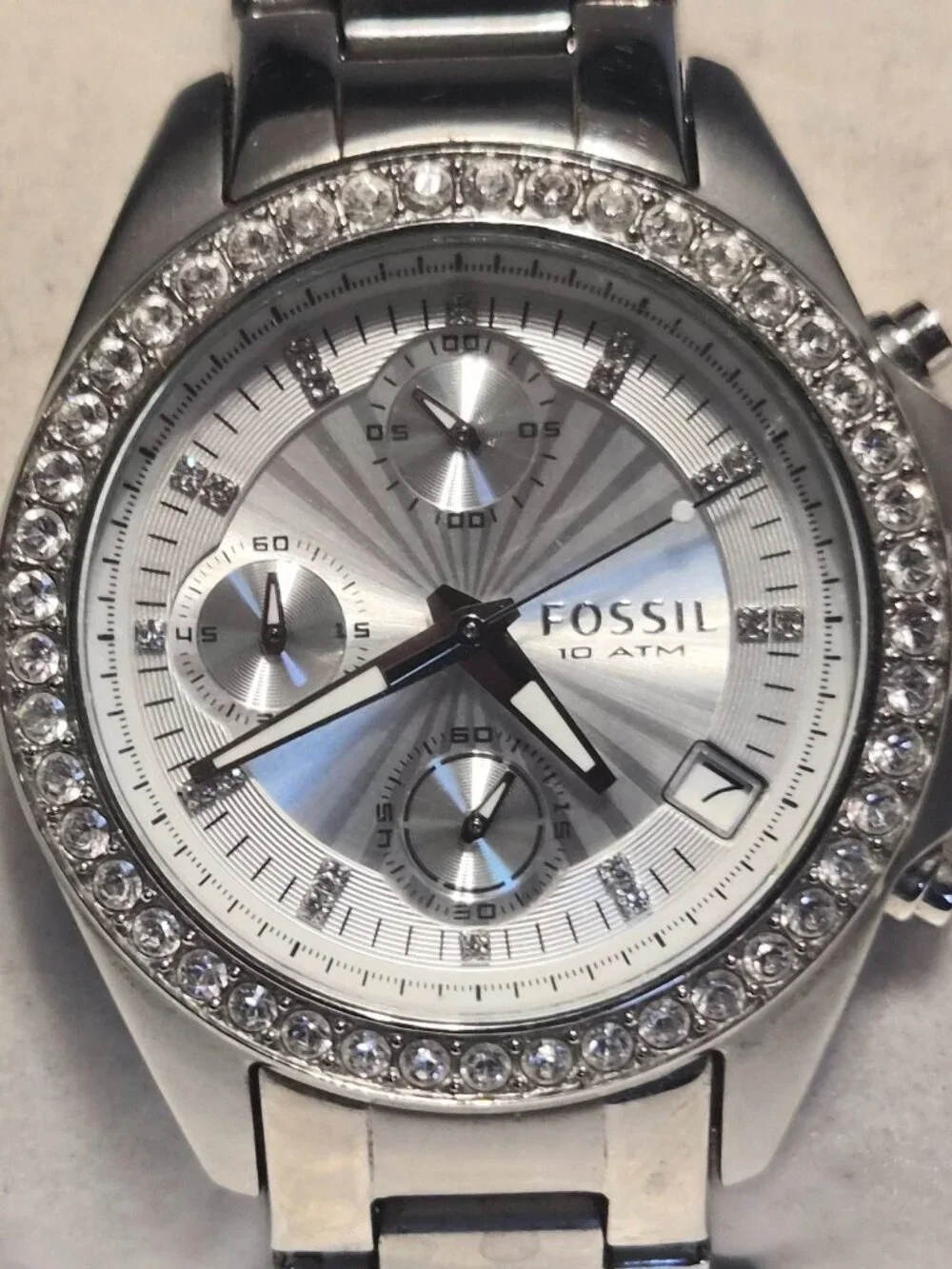 Fossil stainless band analog